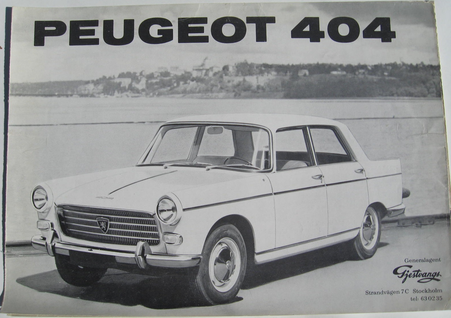1960 Peugeot 404 broschyr svensk