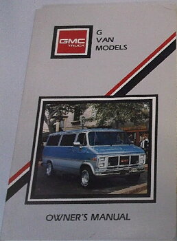 1988 GMC G Van Vandura Owner's Manual