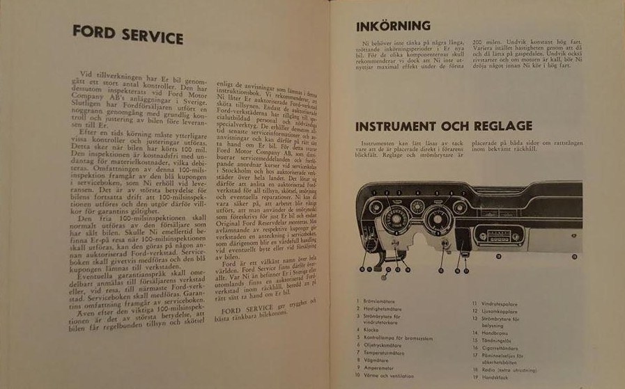 1967 Ford Mustang Instruktionsbok svensk - 3