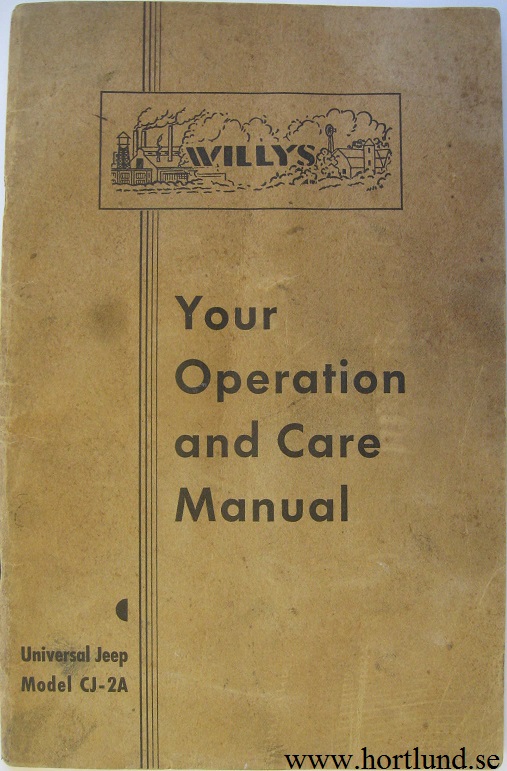 1946 Jeep CJ-2A Owner's Manual