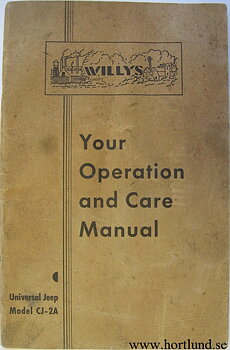 1946 Jeep CJ-2A Owner's Manual