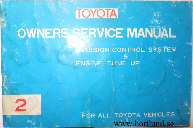 1972 Toyota Owners Service Manual alla modeller