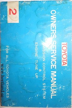 1972 Toyota Owners Service Manual alla modeller