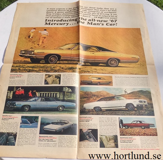 1967 Mercury alla mod broschyr folder - 2