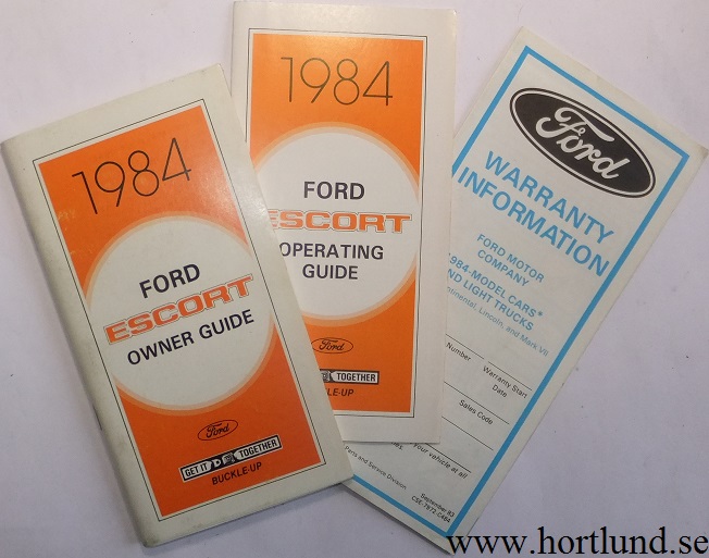 1984 Ford Escort Owner Guide