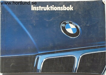 1989 BMW Instruktionsbok