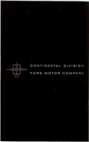 1956 Lincoln Continental Mark II Owners Manual - 2