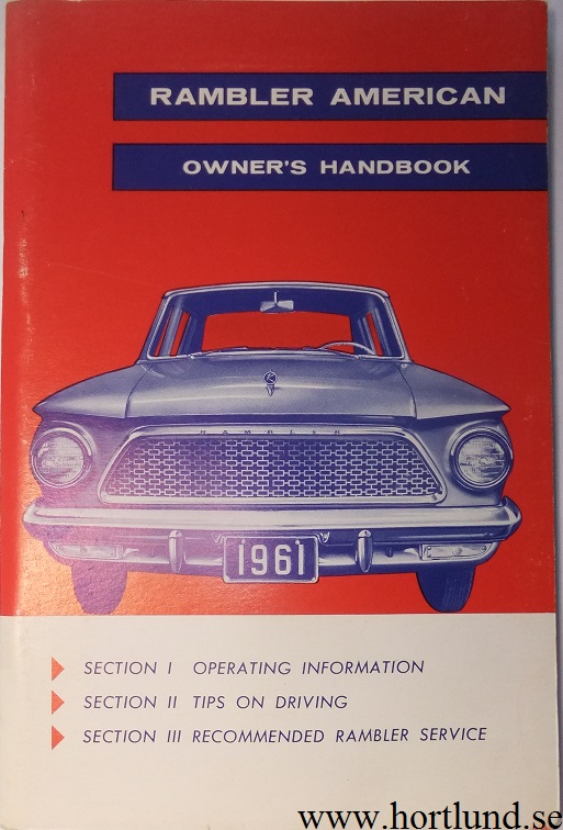 1961 Rambler American Owner's Handbook