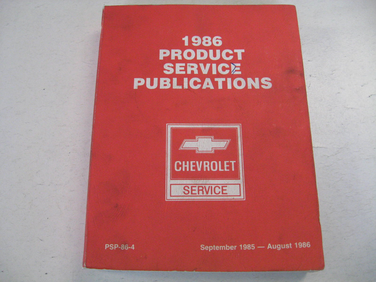 1986 Chevrolet Product Service Publications
