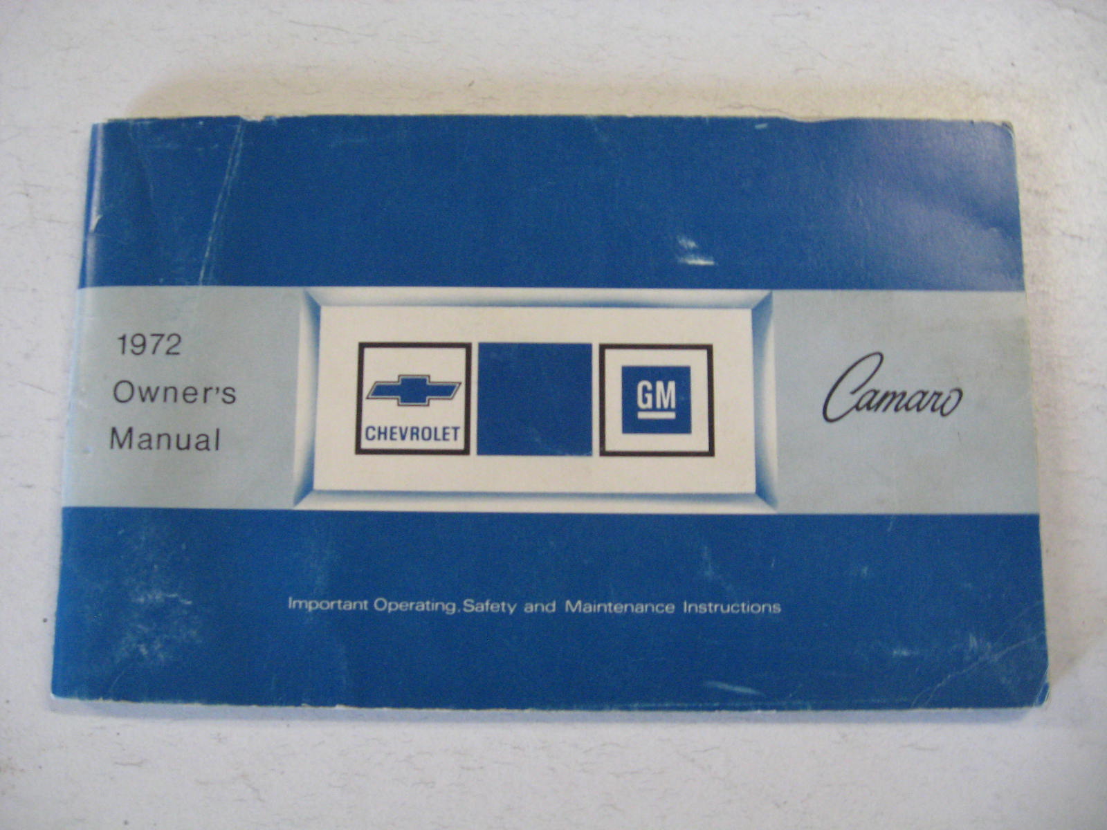 1972 Chevrolet Camaro Owners Manual