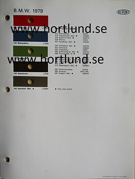 1979 BMW Du Pont lackkarta