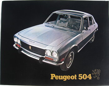 1971 Peugeot 504 broschyr