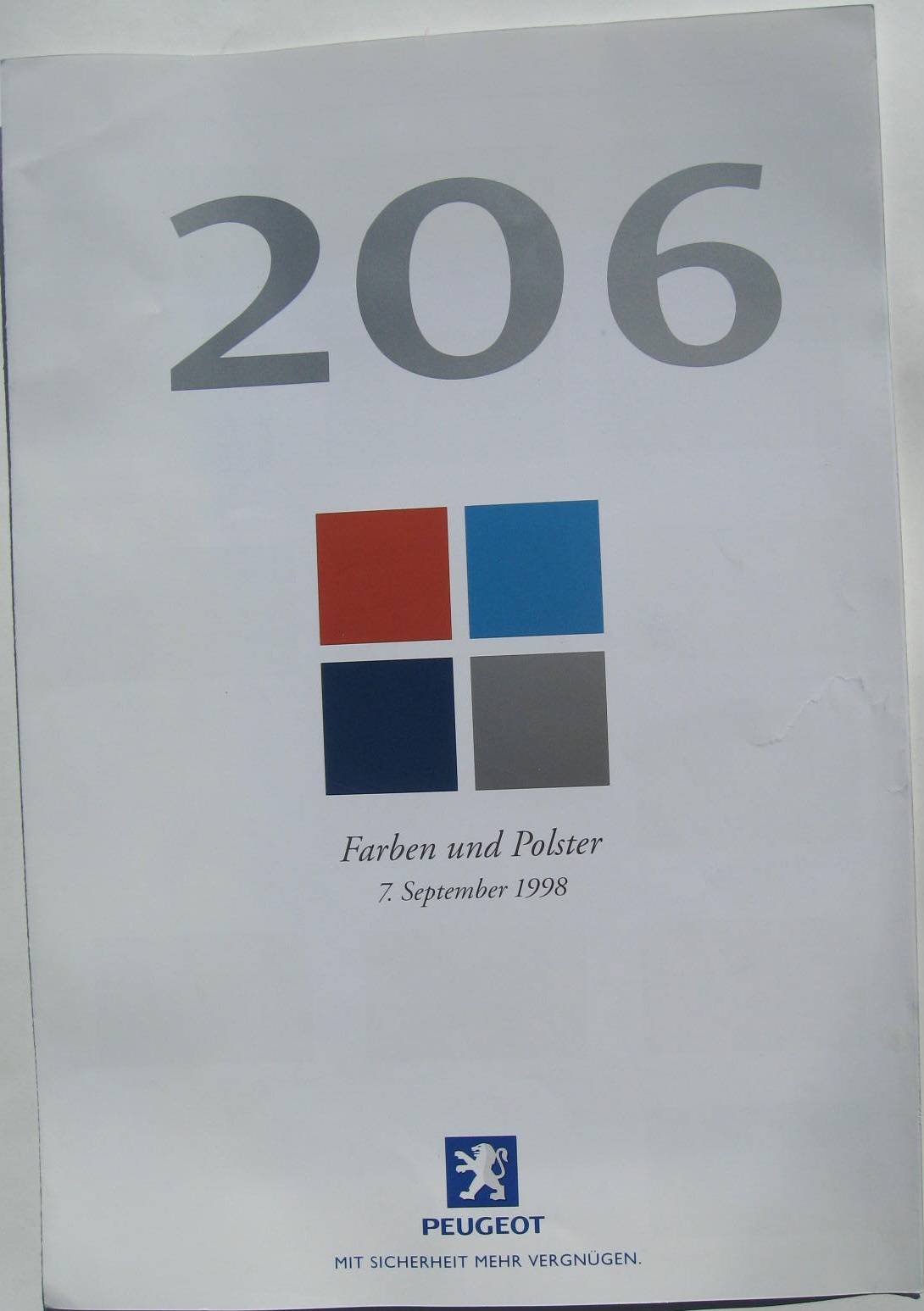 1999 Peugeot 206 broschyr