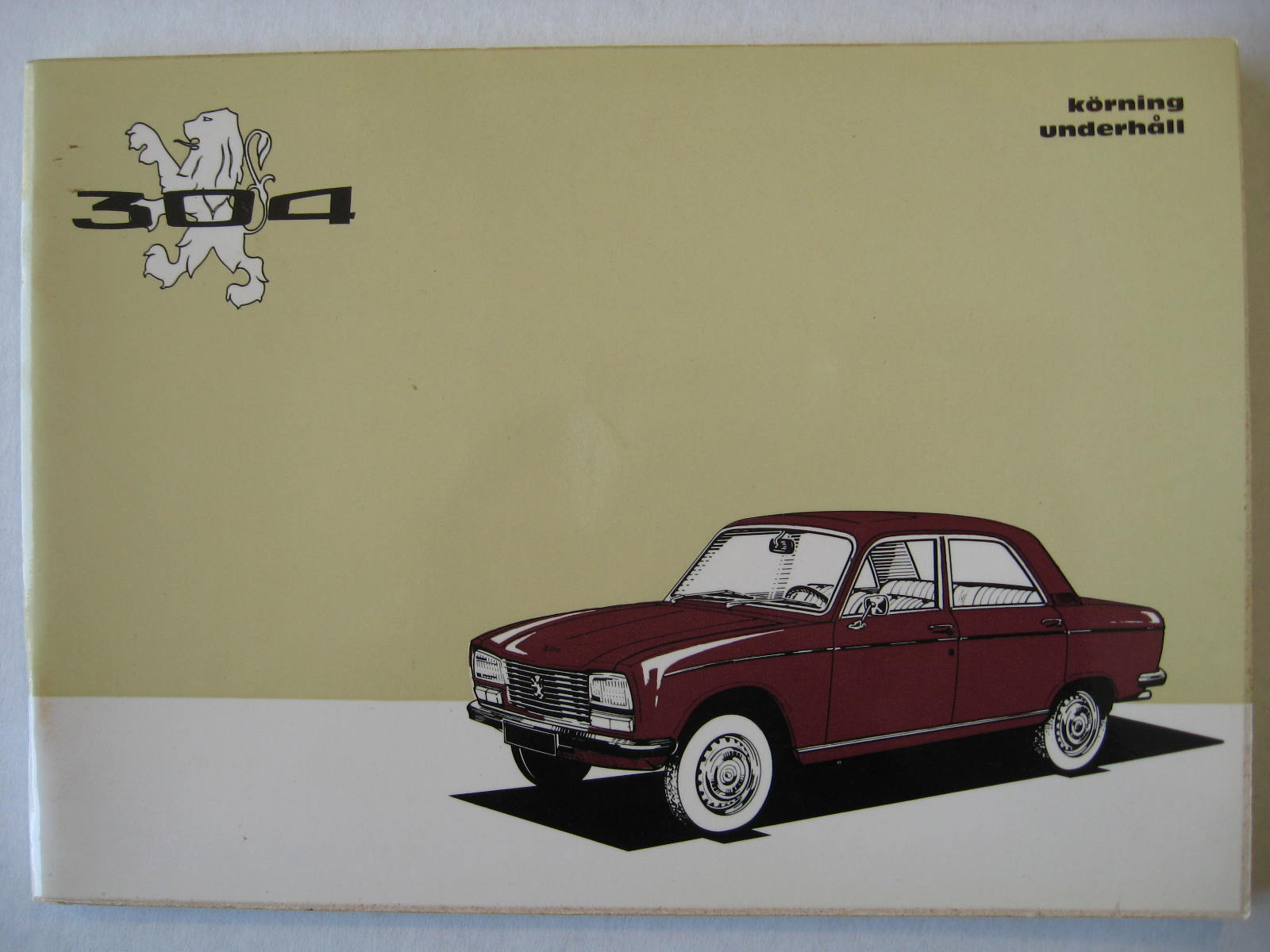 1973 1974 Peugeot 304 Instruktionsbok
