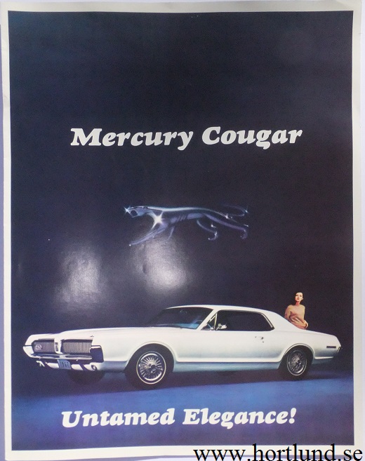 1967 Mercury Cougar broschyr folder