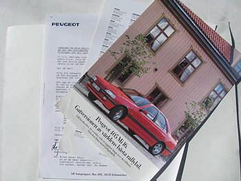 1990 Peugeot 405 Mi 16 broschyr
