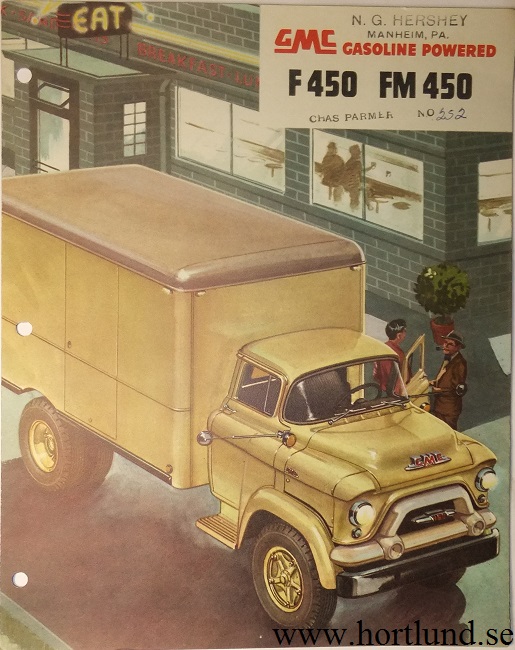 1955 GMC F450 FM450 Truck Broschyr