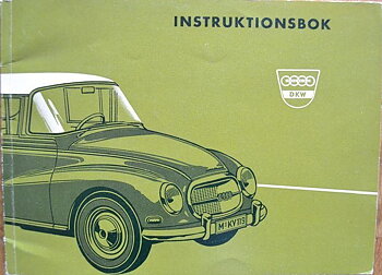 1960 DKW AU 1000 Instruktionsbok svensk