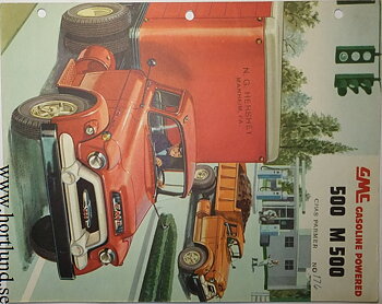 1955 GMC 500 M500 Truck Broschyr