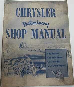 1953 Chrysler och Imperial  Preliminary Shop Manual