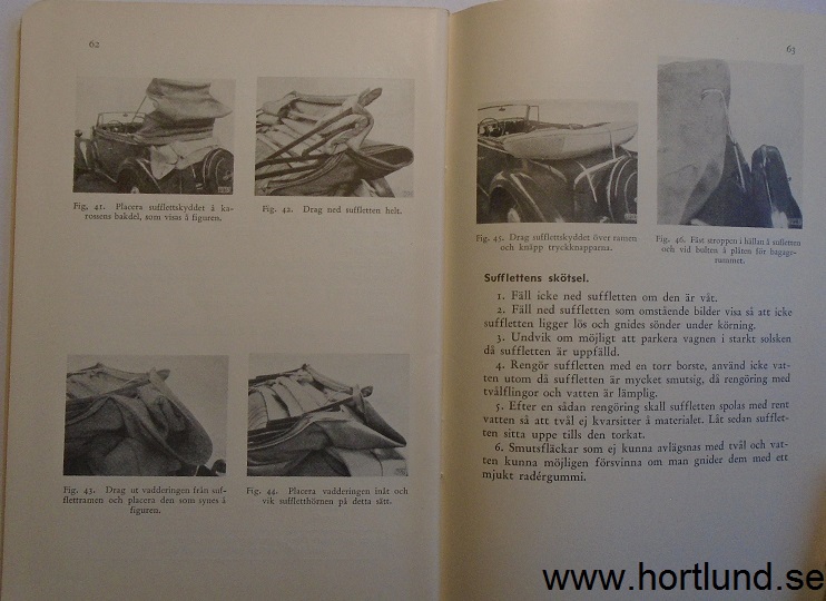 1937 Opel Super Sex instruktionsbok svensk - 3