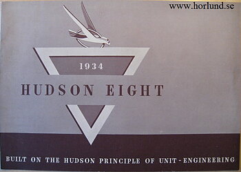1934 Hudson Eight broschyr