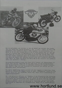 1971 Maico 125, 250 & 400 cc broschyr svensk