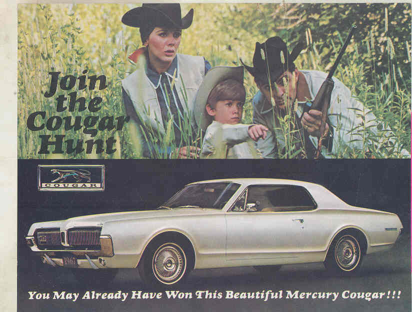 1967 Mercury Cougar broschyr lotteri
