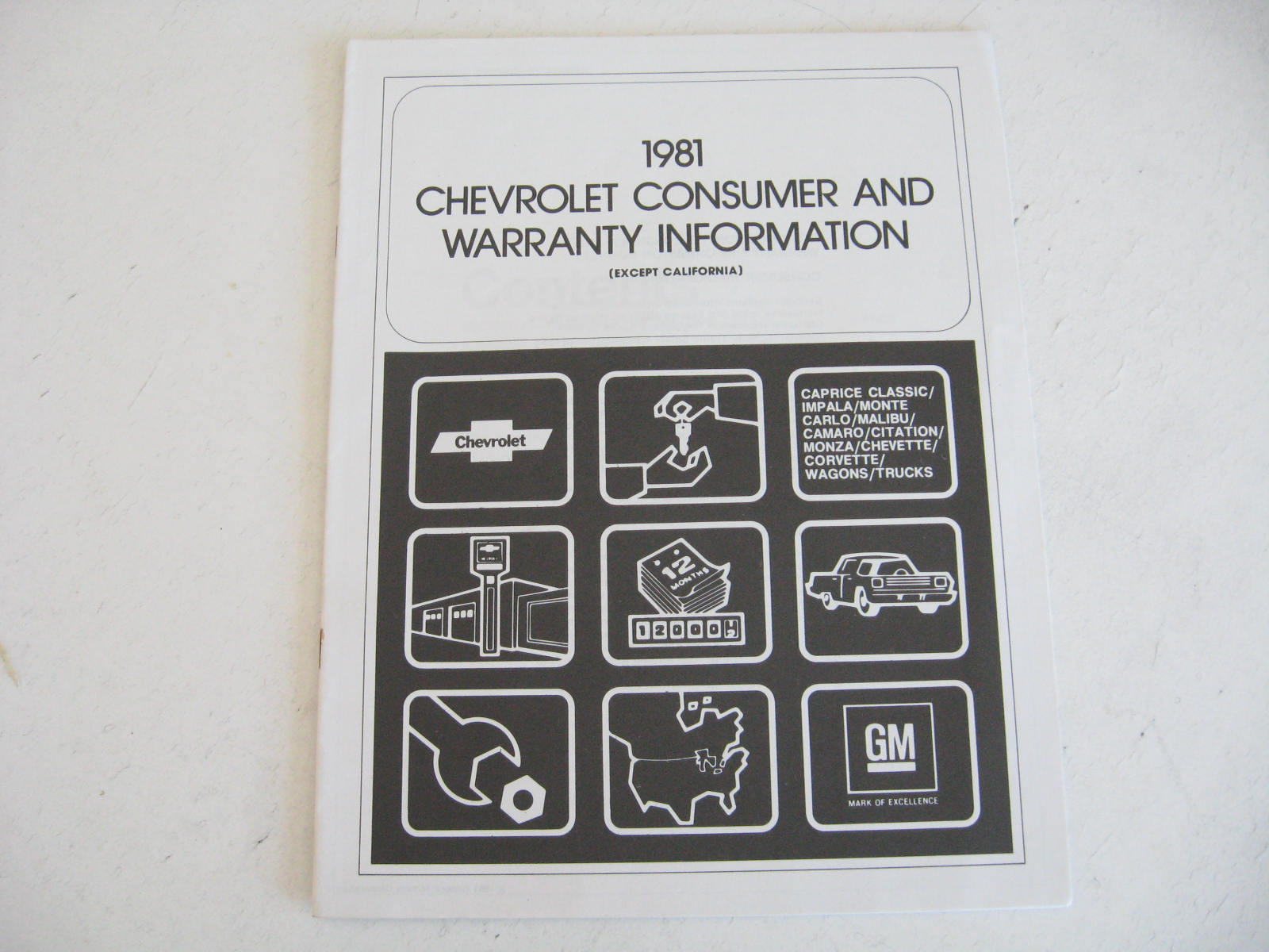 1981 Chevrolet Consumer and Warranty Information