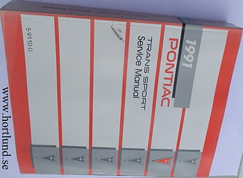 1991 Pontiac Trans Sport Service Manual