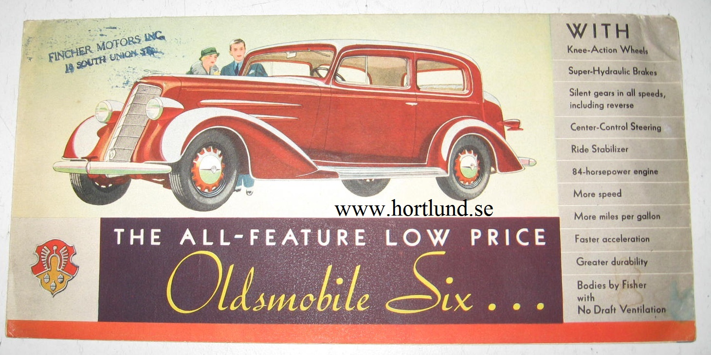 1934 Oldsmobile Six broschyr