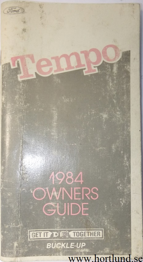 1984 Ford Tempo Owners Guide