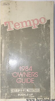 1984 Ford Tempo Owners Guide
