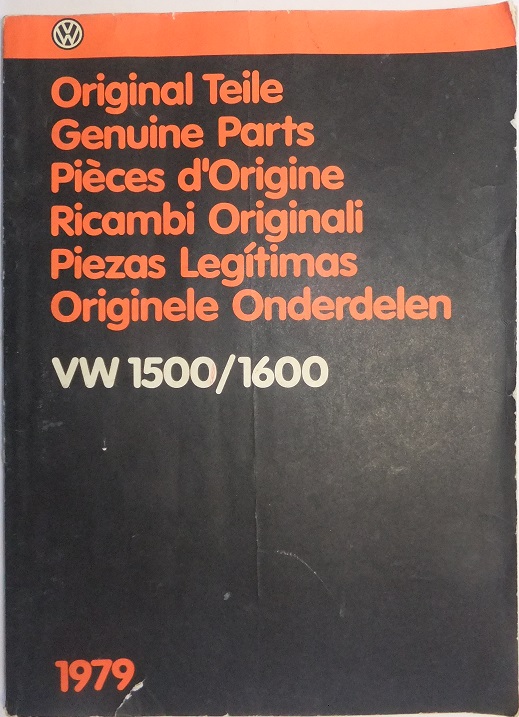 1961 - 1973 Volkswagen VW Typ 3 1500/1600 Reservdelskatalog illustrationer