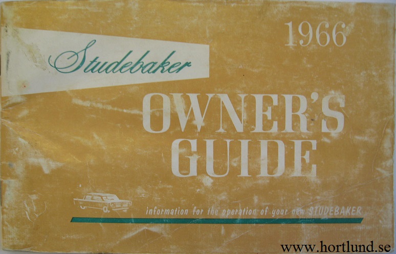 1966 Studebaker Owner's Guide