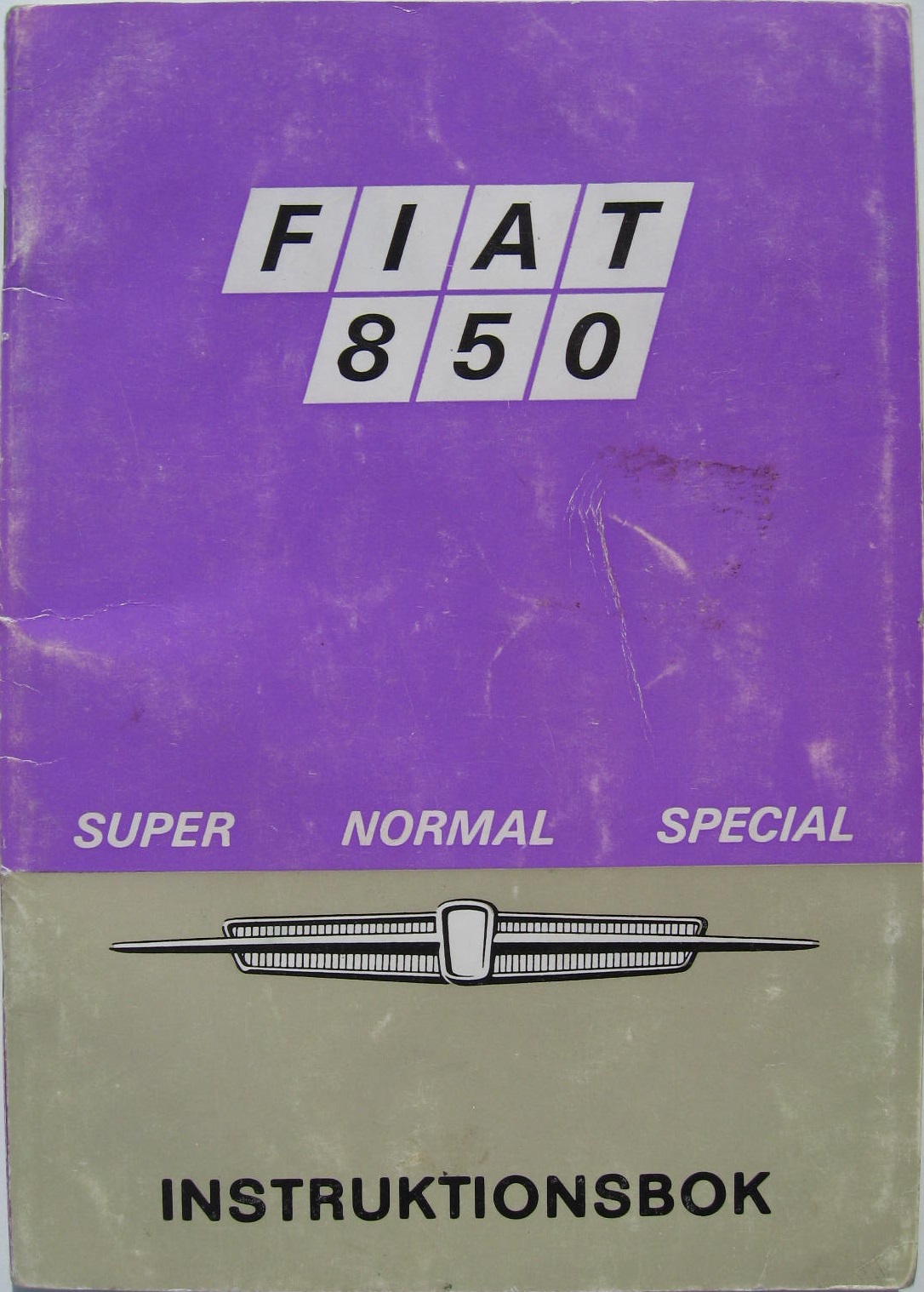 1969 Fiat 850 Super Normal Special instruktionsbok