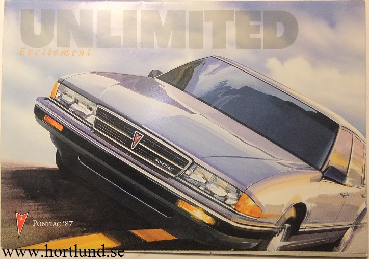 1987 Pontiac broschyr folder alla modeller