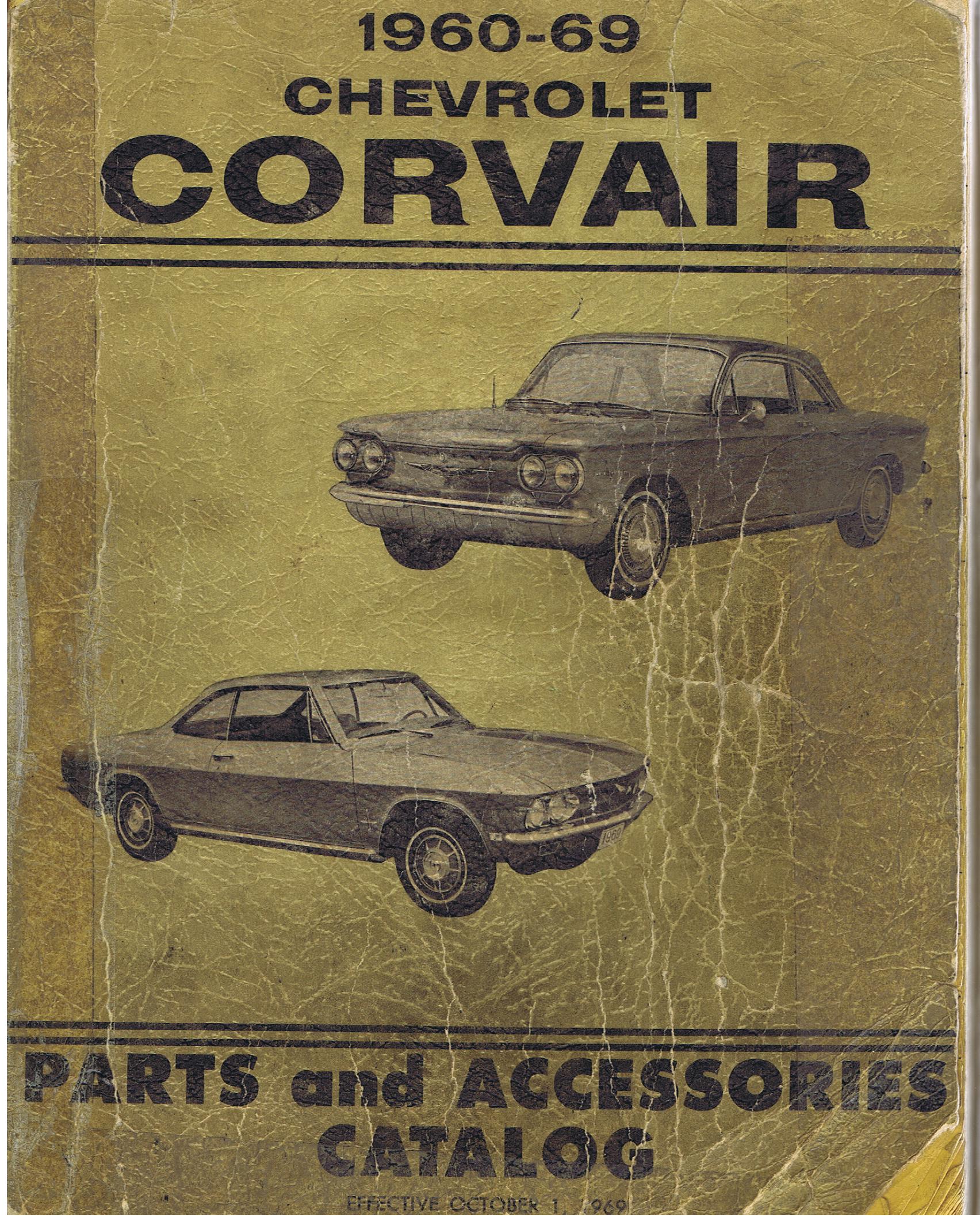 1960 - 1969 Chevrolet Corvair Parts and Accessories Catalog