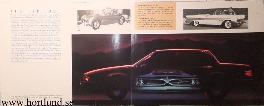 1987 Pontiac Bonneville broschyr folder - 2