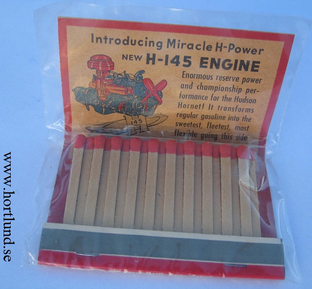1951 Hudson Hornet tändstickor reklam - 2