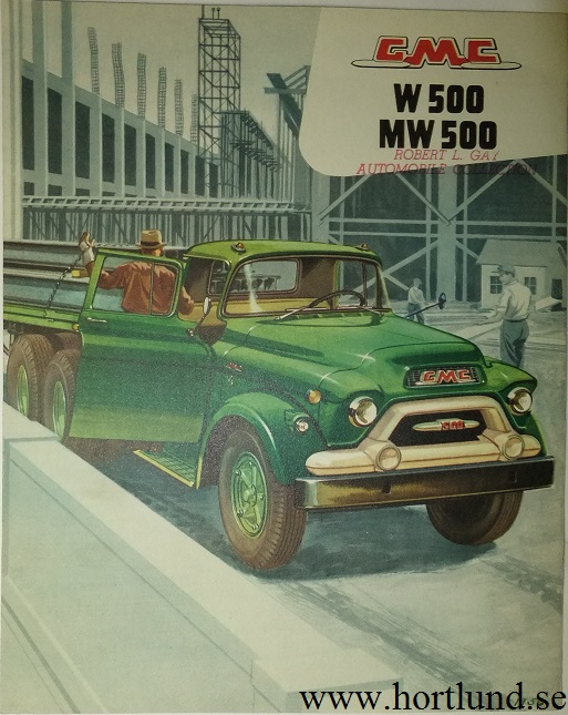 1956 GMC W500 MW500 Truck Broschyr