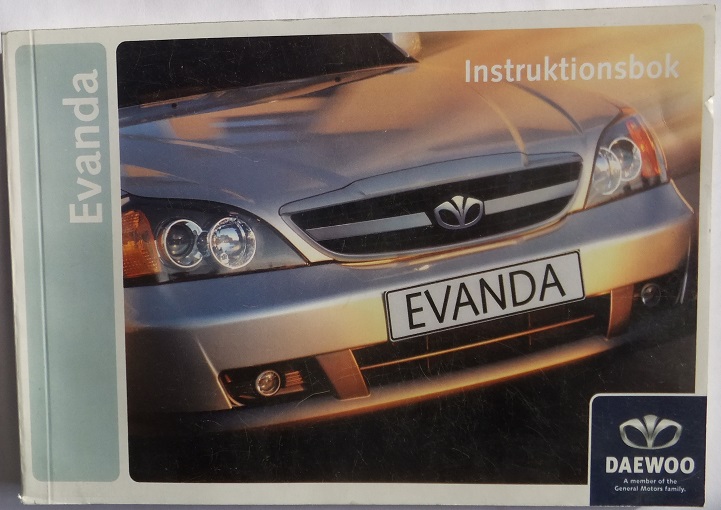 2005 Daewoo Evanda Instruktionsbok