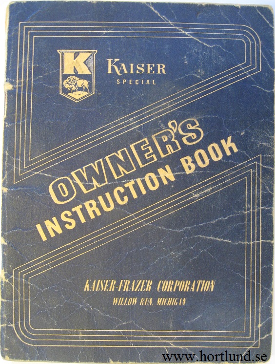 1947 Kaiser Special Owner's Manual