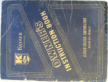 1947 Kaiser Special Owner's Manual