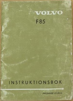 1966 Volvo F 85 Instruktionsbok 12.65