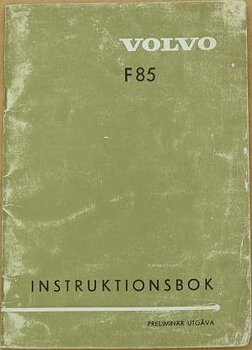 1966 Volvo F 85 Instruktionsbok 12.65