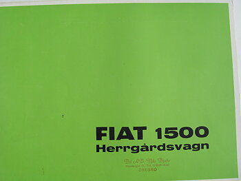1961 - 1963 Fiat 1500 Herrgårdsvagn broschyr