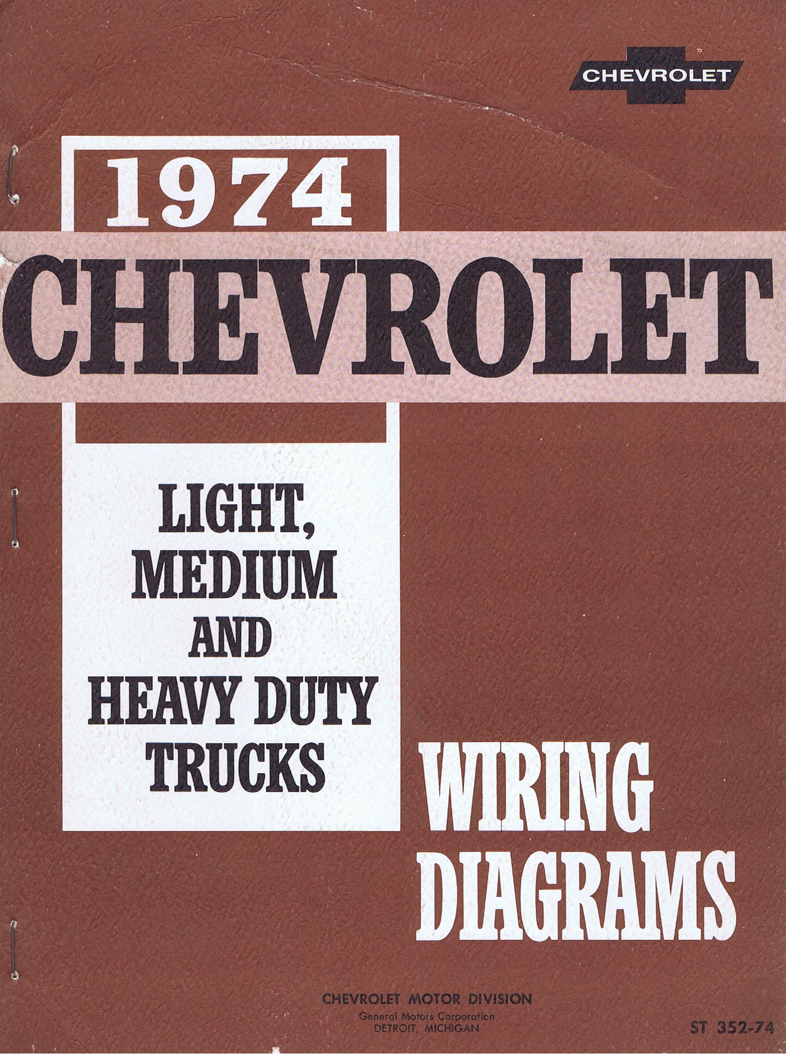 1974 Chevrolet Light Medium and Heavy Duty Trucks Wiring Diagrams