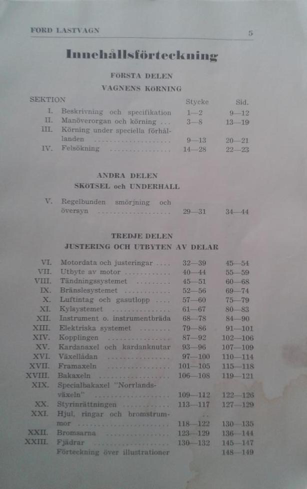 1947 Ford Lastvagn 100 HK Instruktionsbok svensk - 4