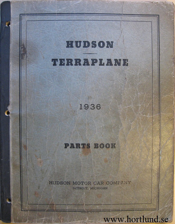 1936 Hudson and Terraplane Parts Book
